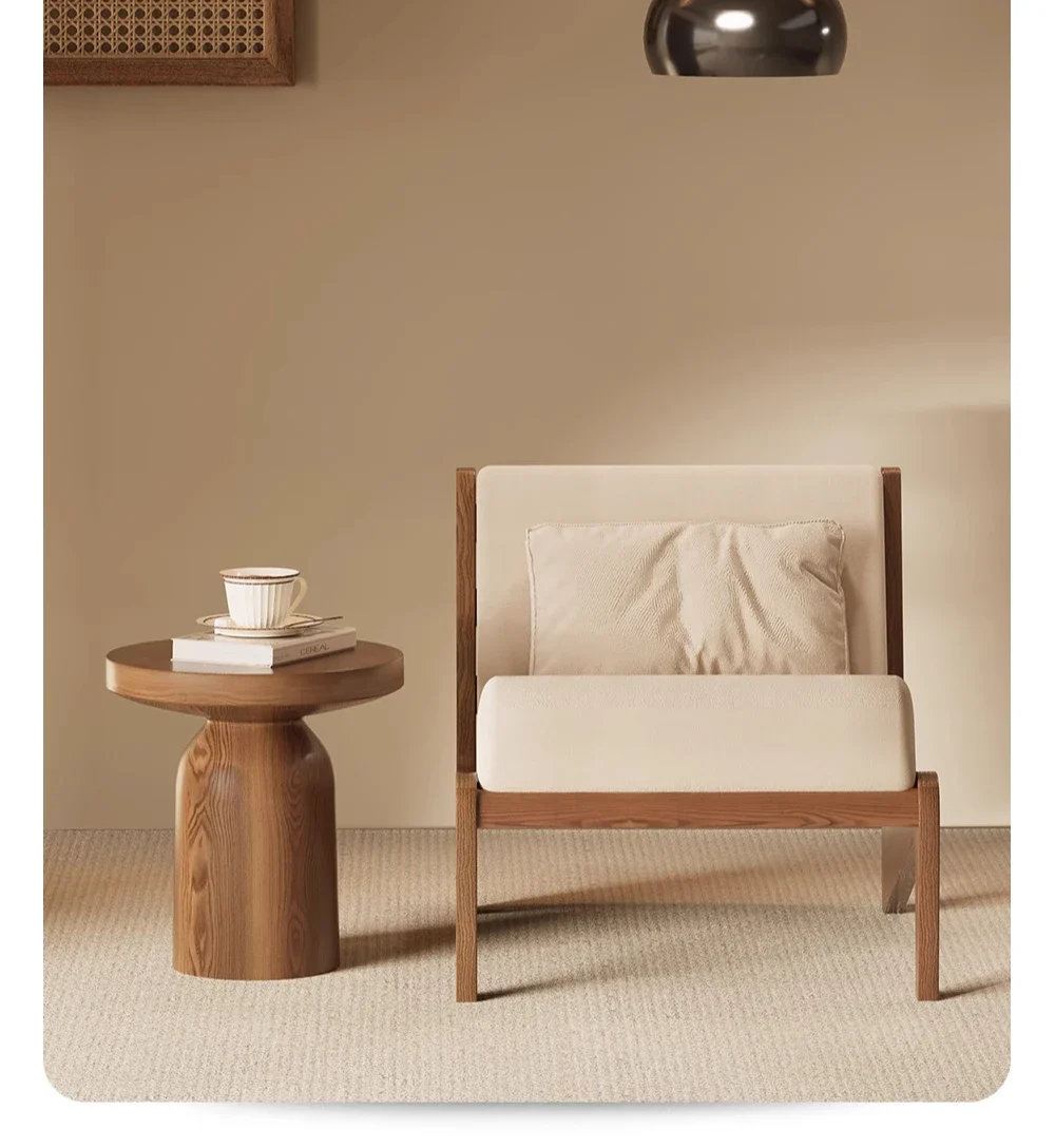 

Customizable Solid Wood Living Room Sofa Si Table Coffee Table Balcony Round Green Plant Storage Si