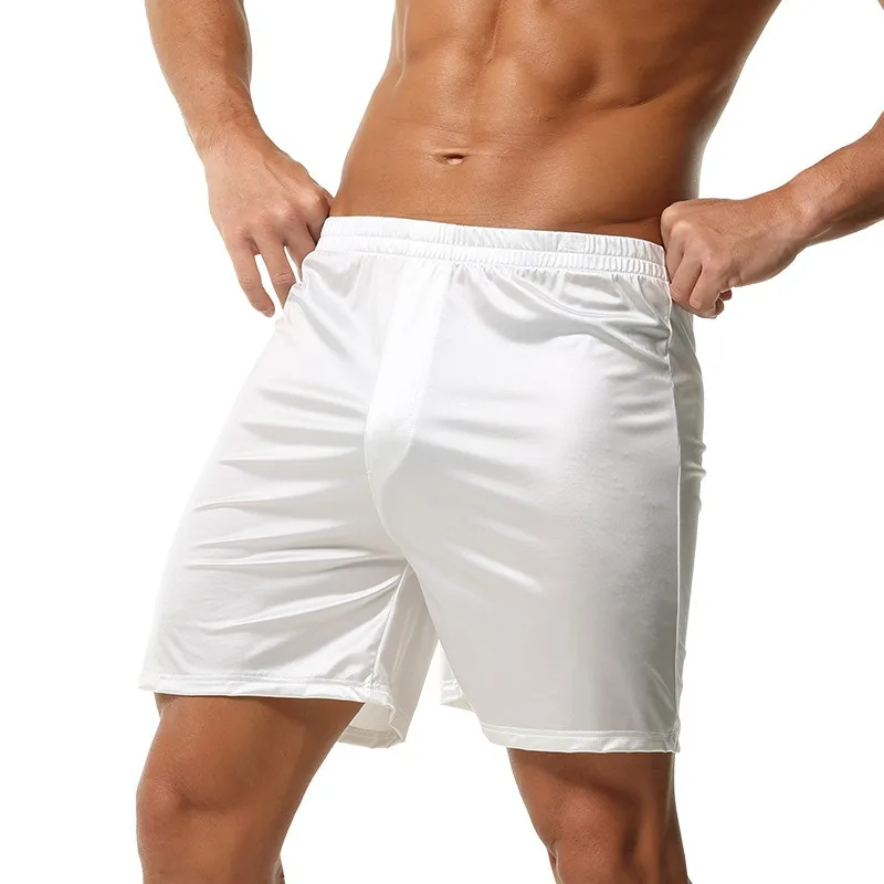Men's Underwear Solid-Color Satin Briefs Sports & Fitness Shorts Mid-Rise Casual Relaxed Fit