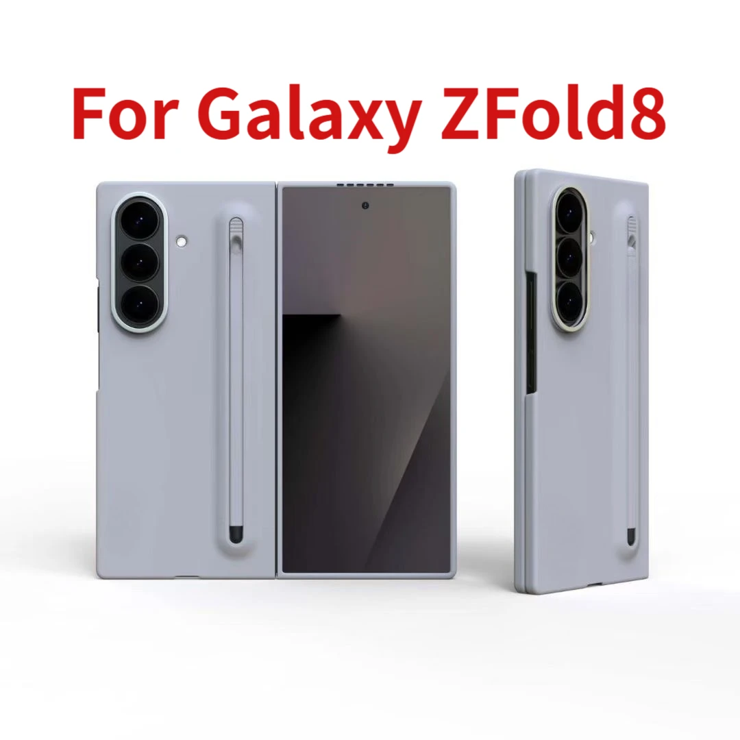 

For Samsung Z Fold 8 Skin Sense Ultra Thin S Pen Phone Case Front Frame with stylus for Galaxy ZFold8 Hard PC Protective Back