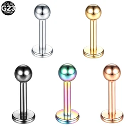 1Pc G23 Titanium Ear Tragus Piercing Labret Stud Lip Ring Piercing External Thread Oreja Cartilage Earring Labret Body Jewelry