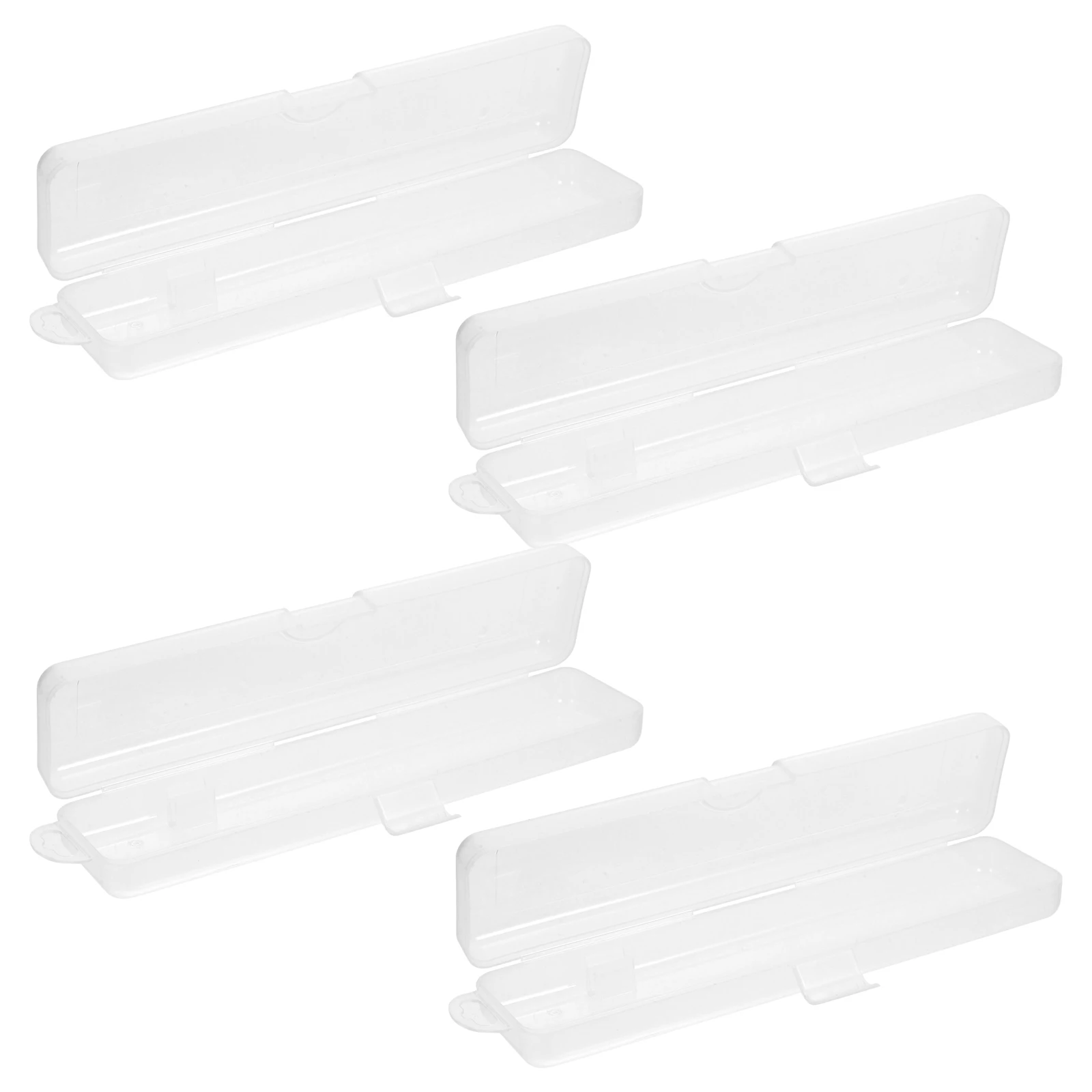 

4pcs Toothbrush Box Portable Travel Case Breathable Toiletries Organizer Compact Lightweight Reusable Plastic Container