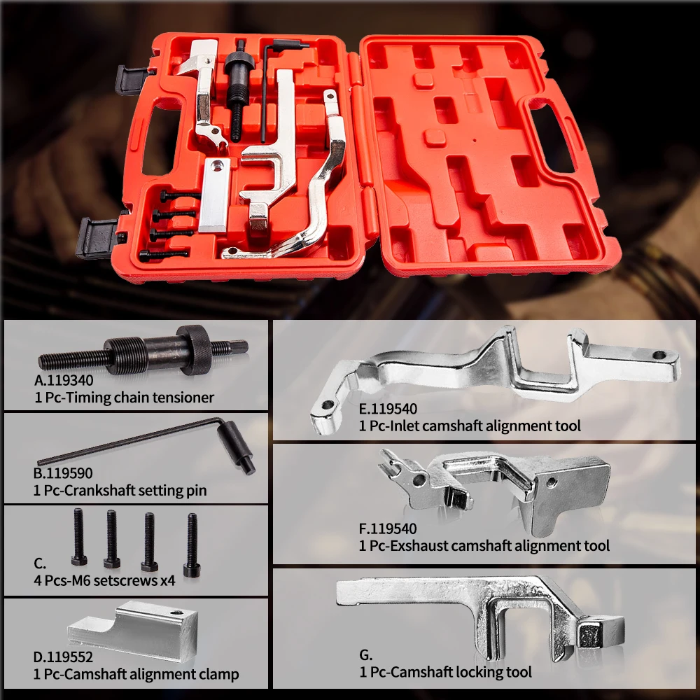 Camshaft Alignment Timing Locking Tool Kit For BMW MINI N12, N14 Cooper R55, R56 For Peugeot and For Citroen