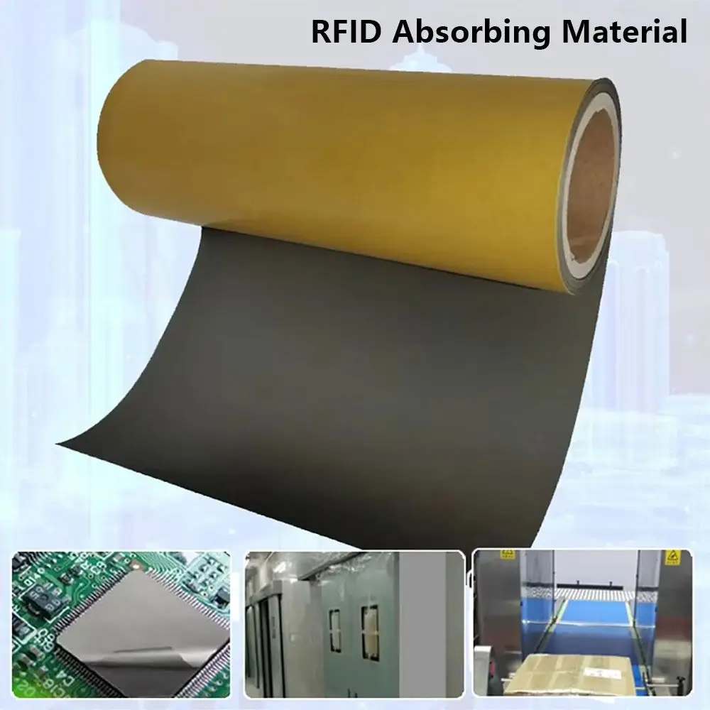 1 Rouleau de Matériau Absorbant de Blindage Micro-ondes RFID NFC, 3 Tailles, Feuille de Ferrite Anti-Métal Basse et Haute Fréquence, Adhésif Simple Face