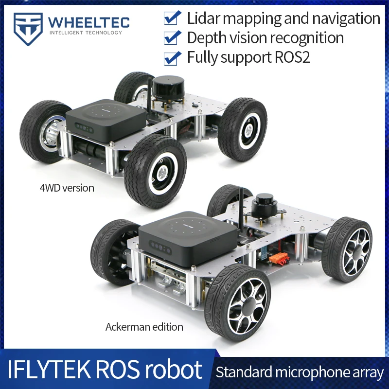 IFLYTEK ROS robot Ackerman 4WD smart car chassis SLAM map building navigation Jetson nano