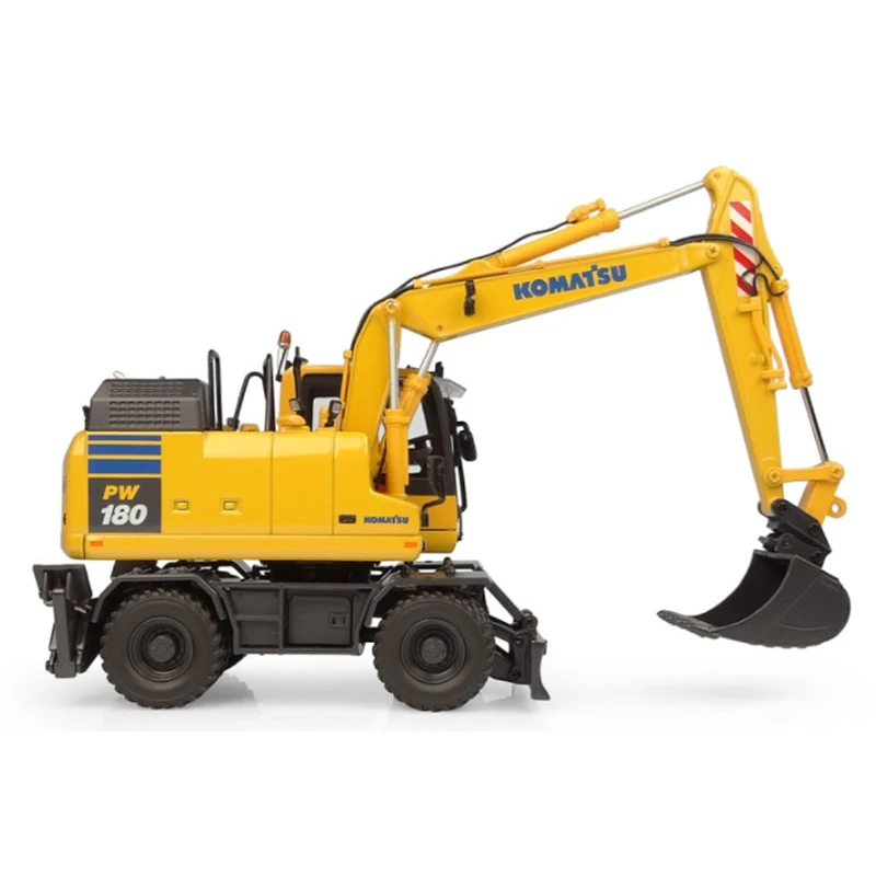 UH 8163  1:50  Komatsu PW180-11 on Wheels with Standard Bucket and Hydraulic Breaker Toy