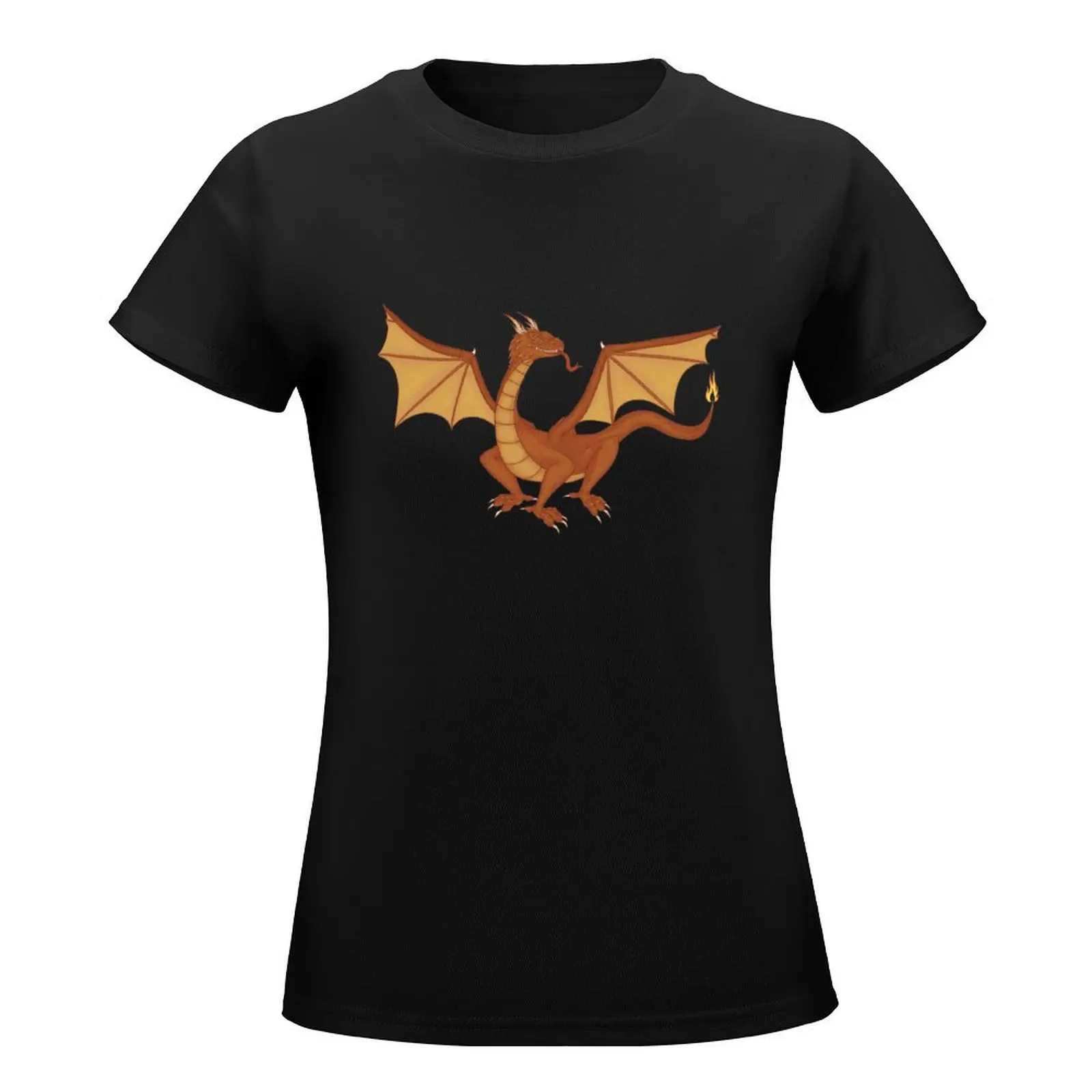 Skyburn - Fire Dragon Artwork T-Shirt customs tops t shirts for Women graphic