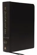 Journal the Word KJV Bible – Capa dura preta, edição de letras vermelhas, impressão confortável para reflexão e expressão criativa