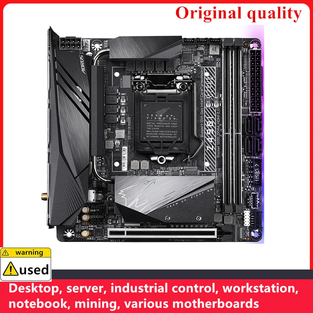 For Z490i AORUS ULTRA Motherboards LGA 1200 DDR4 64GB MINI ITX Intel Z490 Overclocking Desktop Mainboard M.2 NVME III USB3.0