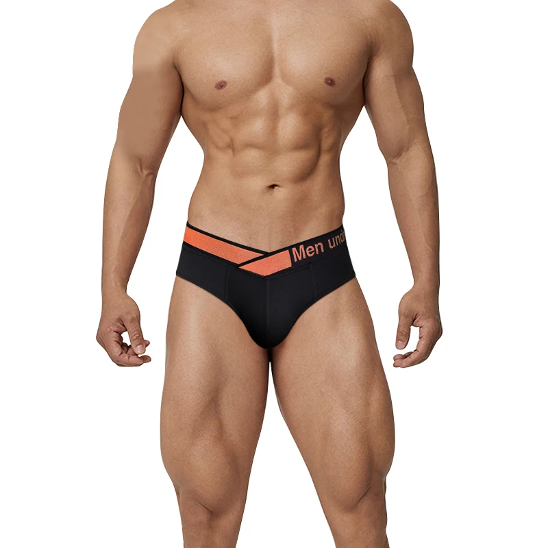 

Men's Sport Underwear, Comfortable Laser Gradient Belt, Low Waist High Fork Swim Briefs, Sexy Ropa Interior