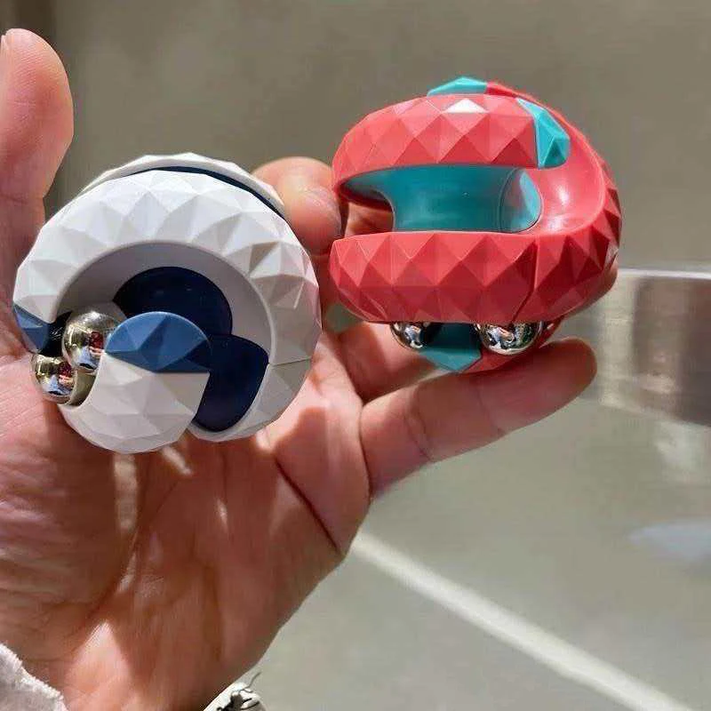 ユニークな軌道ボールフィジェットトラックインフィニティキューブ、創造的な不安解消、自閉症、ADHD、ストレス解消おもちゃ、大人、ティーン、男の子向け