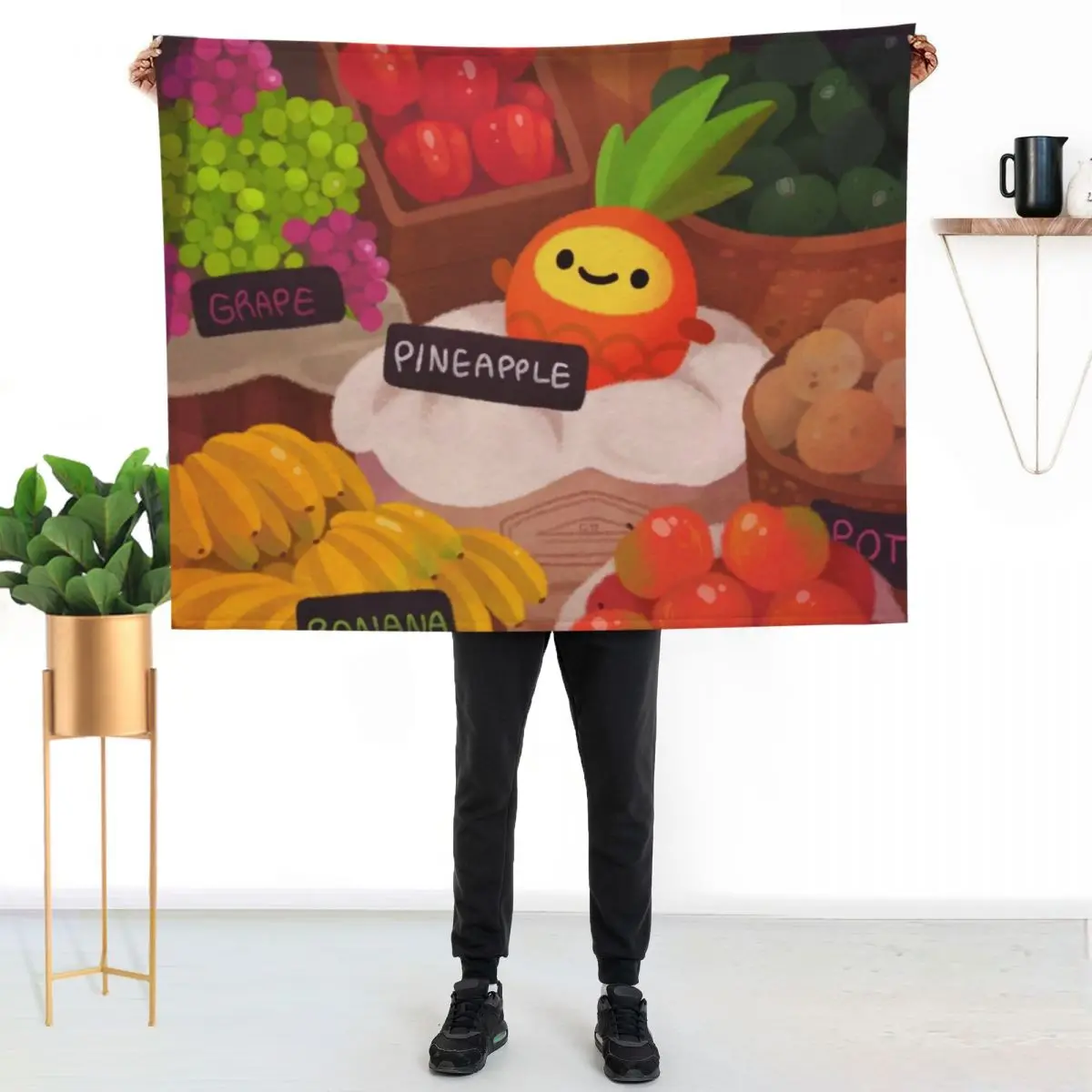 Pineapple NANA in the market Throw Blanket Luxury Extra Large Throw Moving For Baby for sofa sofa bed Blankets