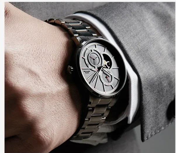 

Beijing Watch Official Genuine Automatic Mechanical Watch Male Orion Hollow Through Waterproof Calendar Gift Men's Watch