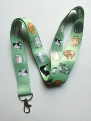 New 1 pcs cartoon cat Lanyards Keys Neck Strap For Card Badge Key Chain Lanyard Key Holder DIY Hang Rope Keyrings
