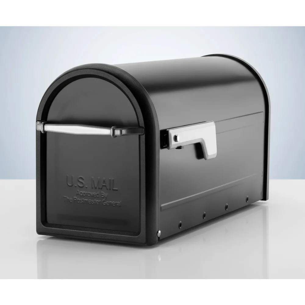 

Galvanized Steel Post Mount Mailbox, Medium Capacity, Durable Outdoor Mailbox for Home and Garden