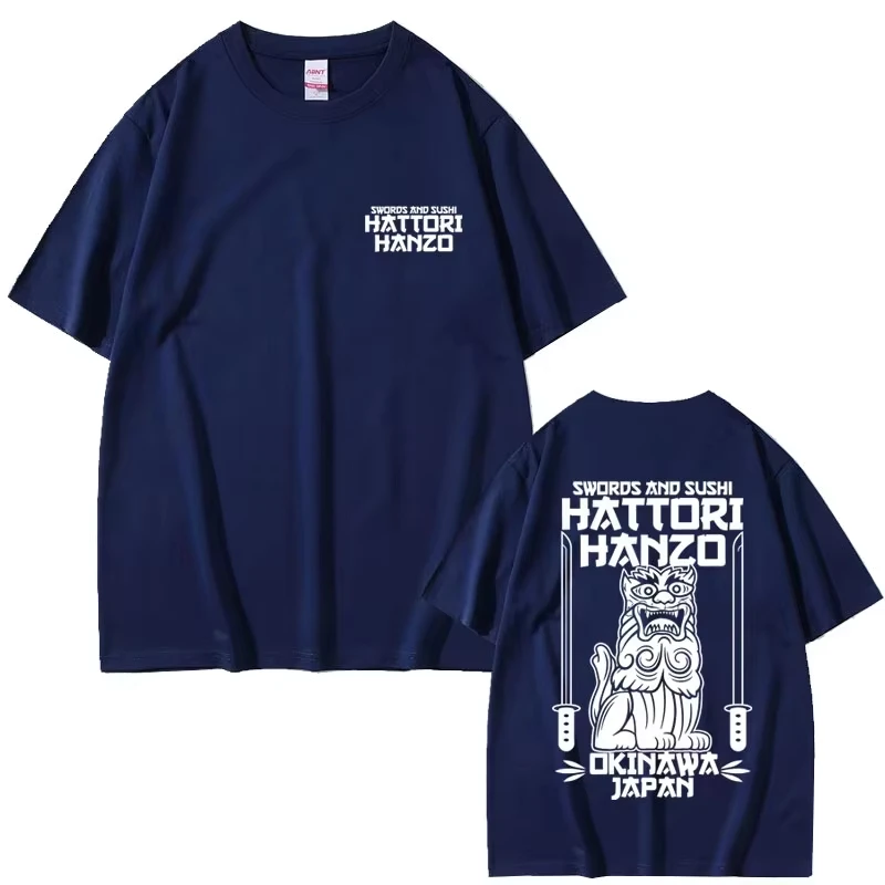 Hattori Hanzo Okinawa Japan Graphic T-shirt Men Women Retro Samurai Inspired Casual Cotton Short Sleeve Streetwear Tee