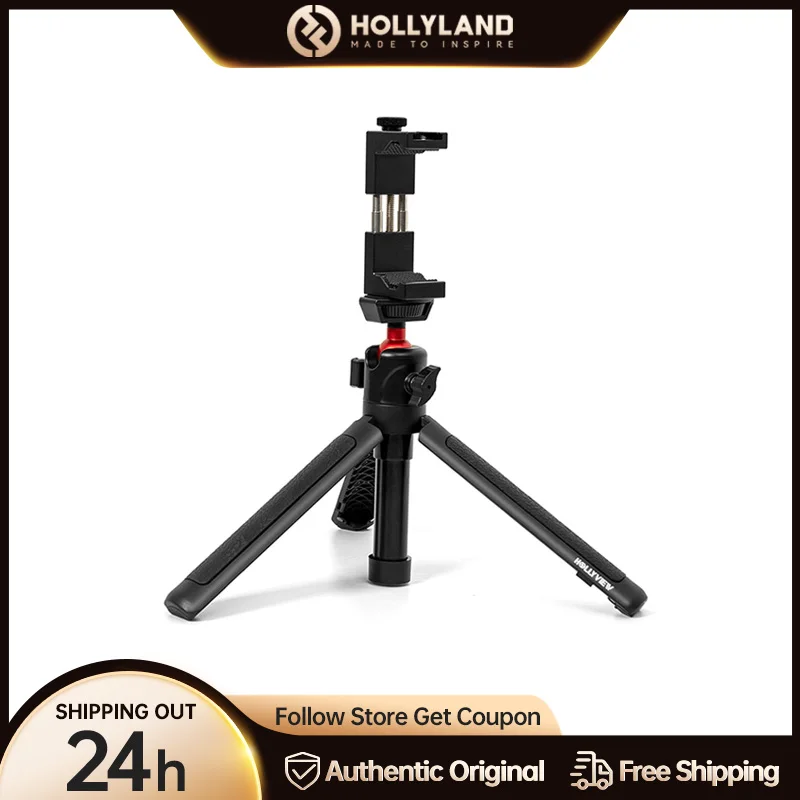 

Hollyland Wireless Microphone Mounting Accessories Mini Tripod Stand with Universal Clip for Lark 150 Lark M1