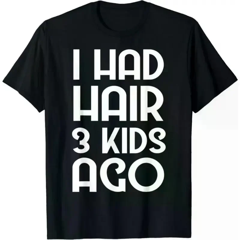 Humorous Bald Dad T-Shirt for Fathers of Triplets Perfect Gift for Dad on Father's Day