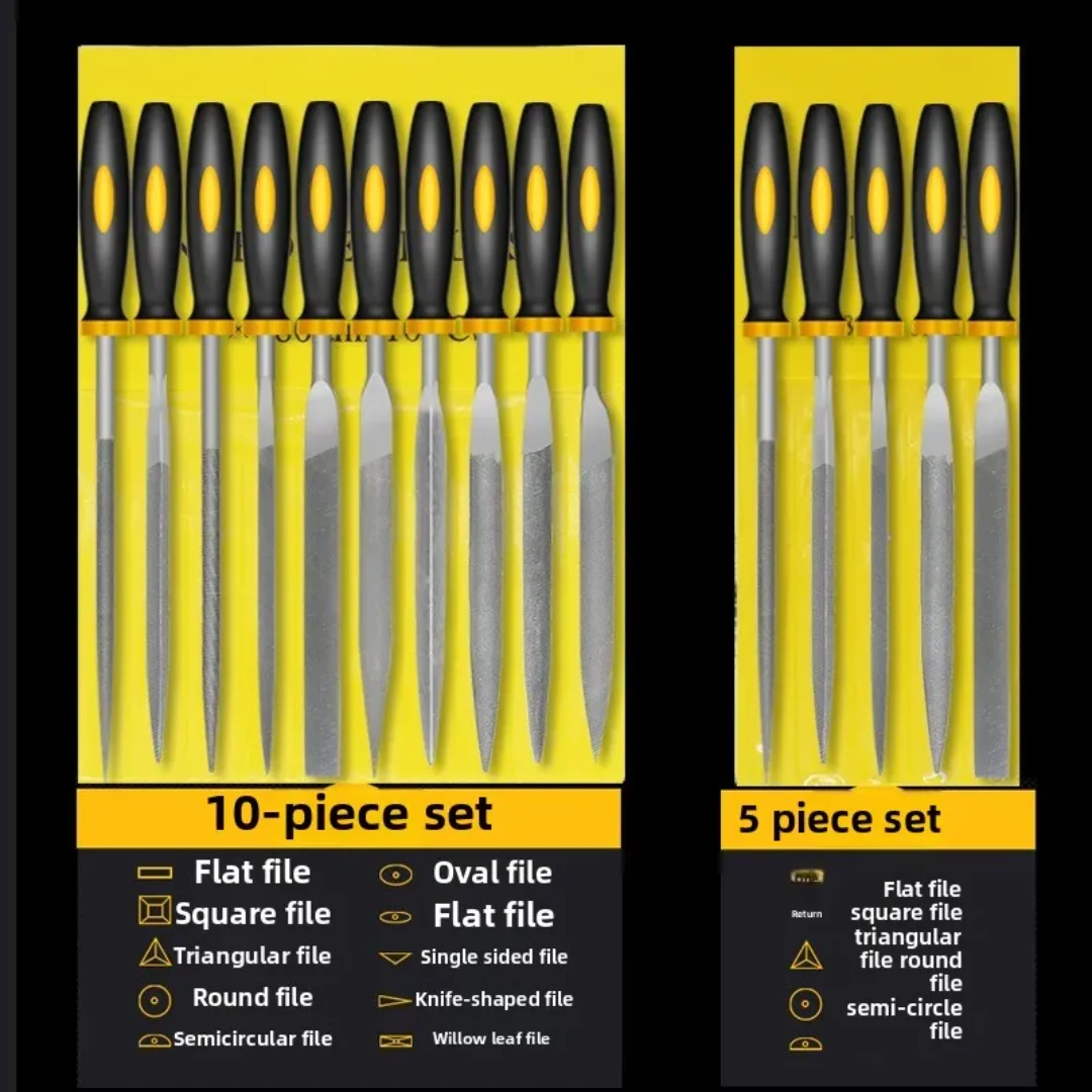 Alloy Steel File Set Precision Round Half Round Flat Square Triangle Hand Files for Woodwork Tools metal file wood carving tools