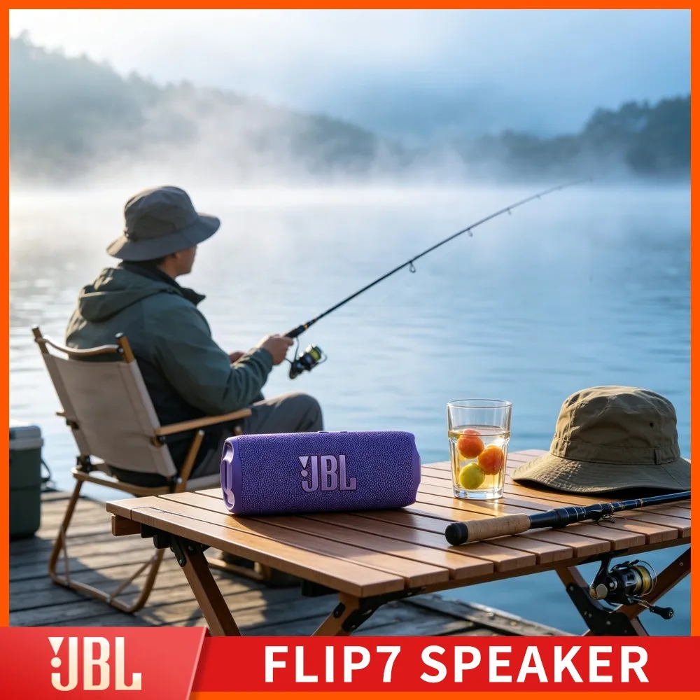 Fruit Grove Pier Smooth Sound JBL FLIP7 Wireless Speaker RGB IP67 Waterproof Handsfree Stereo TF Card USB Camping Player
