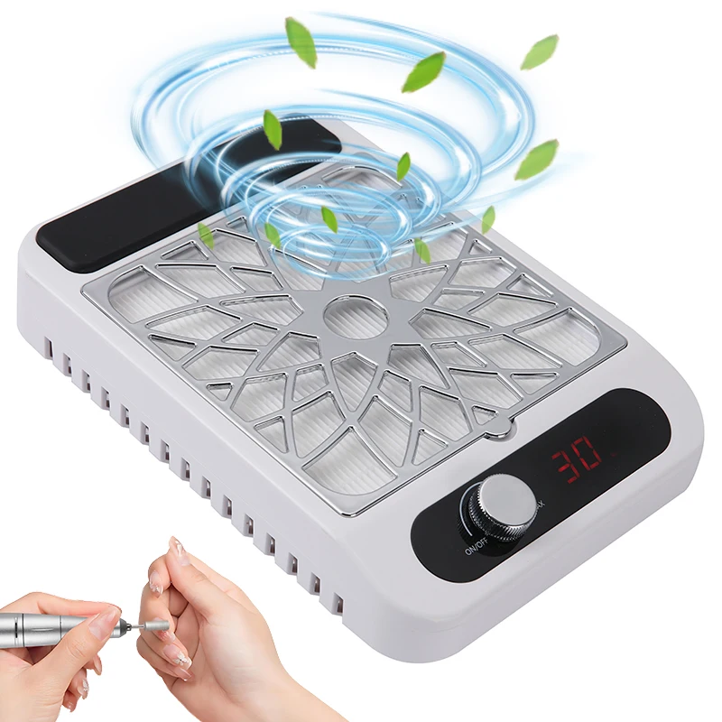 

Rechargeable Nail Dust Collector for Nail Vacuum Collector Gel Nail Duster With Filter Nail Salon Equipment Nail Vacuum Cleaner