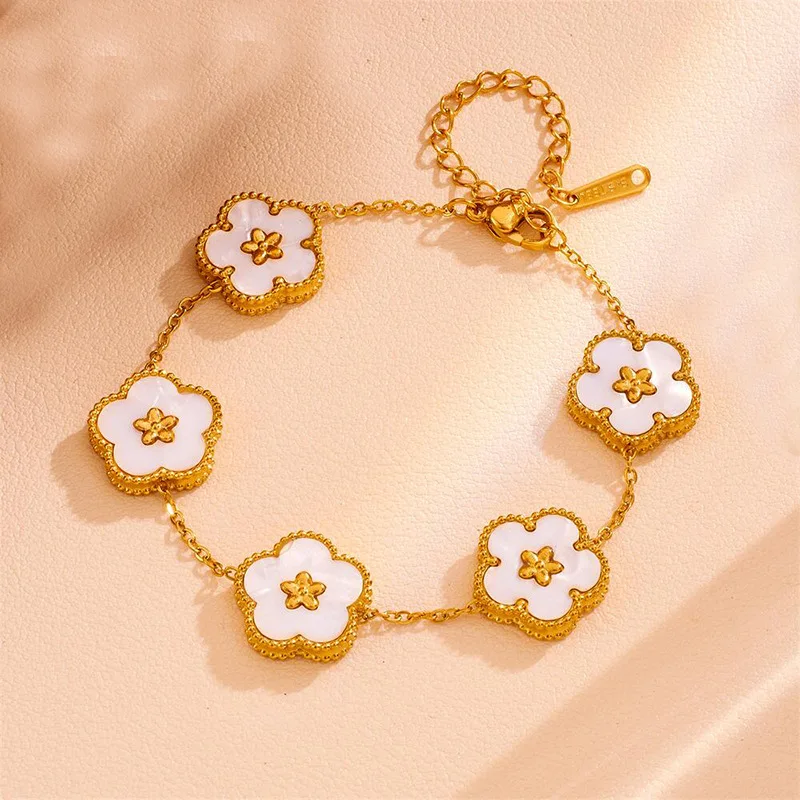 fortuna 5-foglie ciond. gioielli bracc. por donne, regalo moda. Trifoglio bracc de moda. .05.., dono joyas fiestas