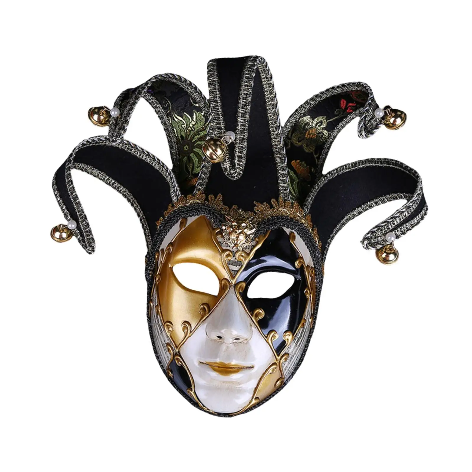Vintage Mardi Gras Mask for Adults Carnival Party Cosplay Full Face Cover Jester Style Halloween Fancy Dress Festival Headgear