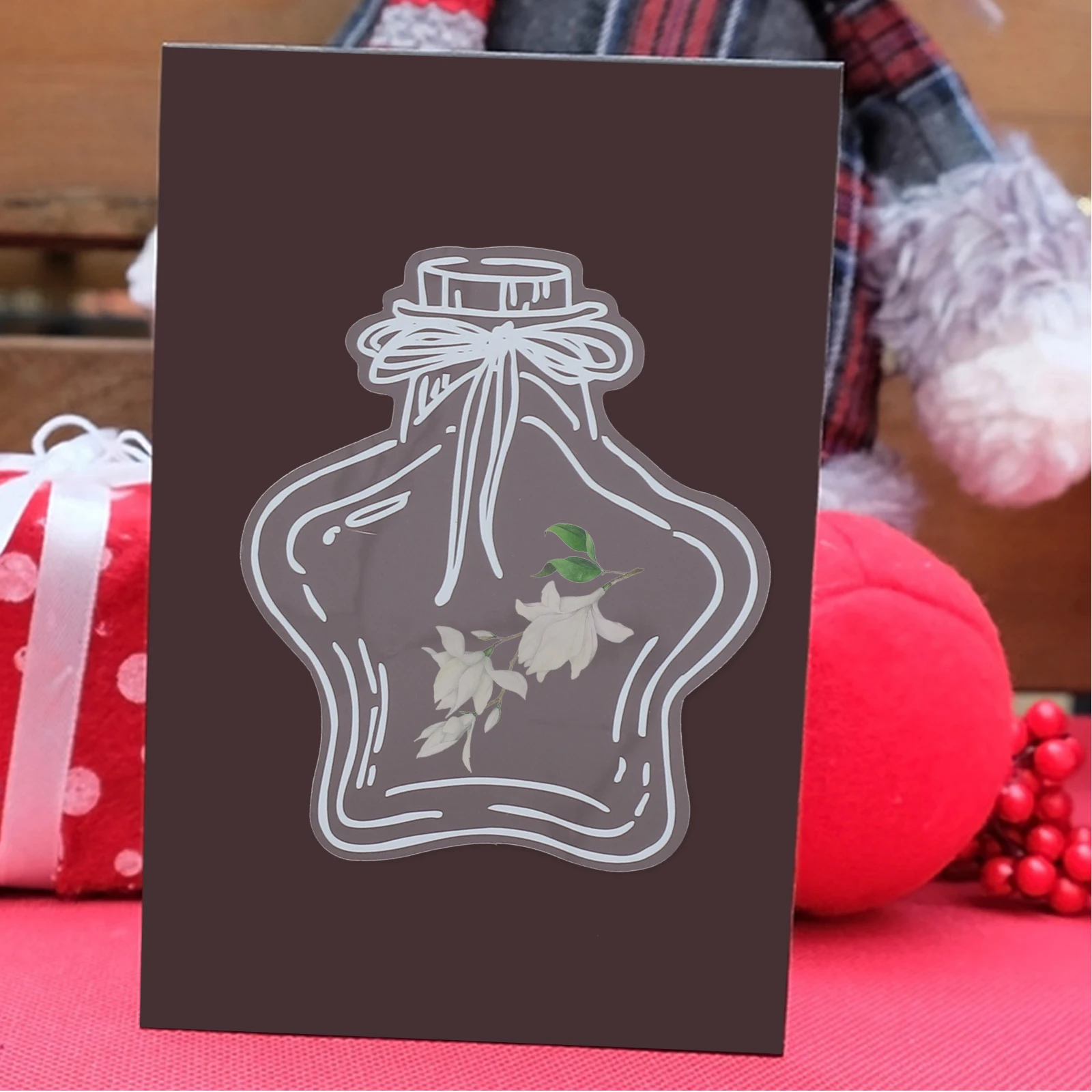 20 قطعة من المواد المرجعية على شكل زهرة مجففة، إشارات مرجعية بلاستيكية شفافة، إطارات صانع ملصقات ذاتية الصنع للزهور المضغوطة هدية للكتاب