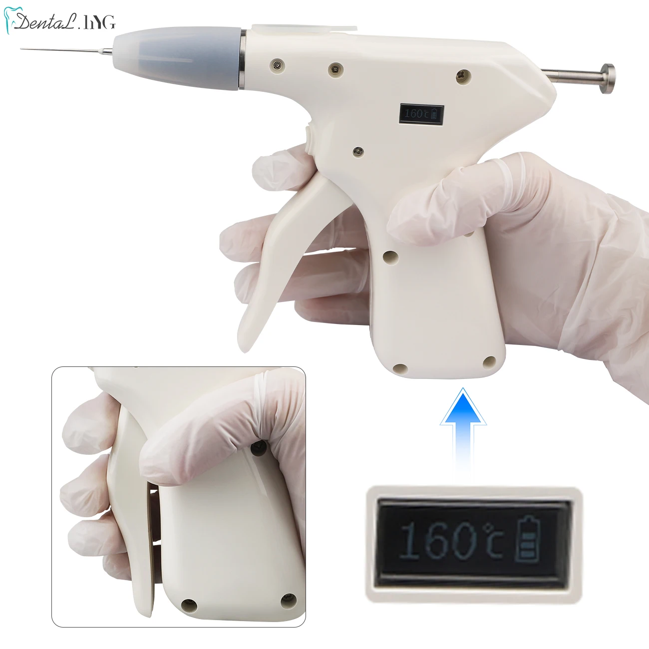 Sistema de obturação endo dental arma aquecimento temperatura caneta dicas sem fio dentista lidar com ferramenta enchimento 3d