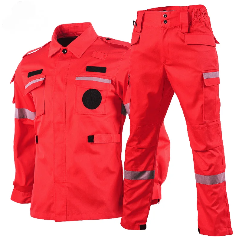 Four seasons emergency rescue suit road construction rescue suit outdoor mountaineering training suit reflective suit