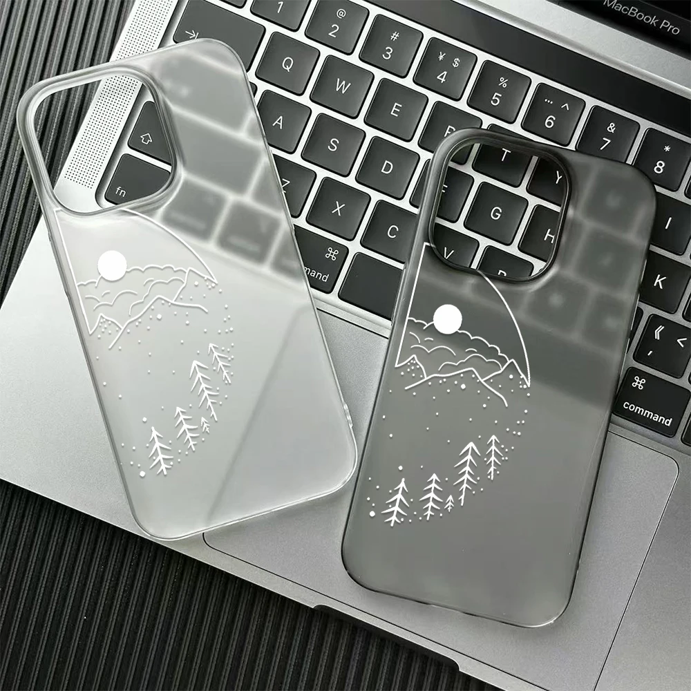 Sun Moon Pattern Phone Case For IPhone 17Air 11 13 15 PIus 14 12Pro Max Case 16 17 Pro Max Case Clear Shockproof Soft Cover