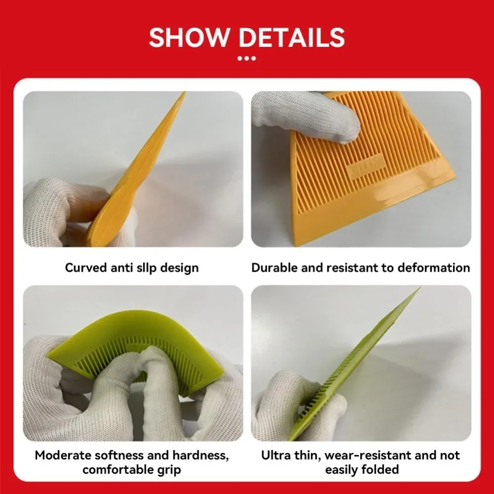 1pc Trapezoidal Squeegee Car Vinyl Film Wrapping Tool Scraper Window Tinting Wallpaper Installing Medium Soft and Hard