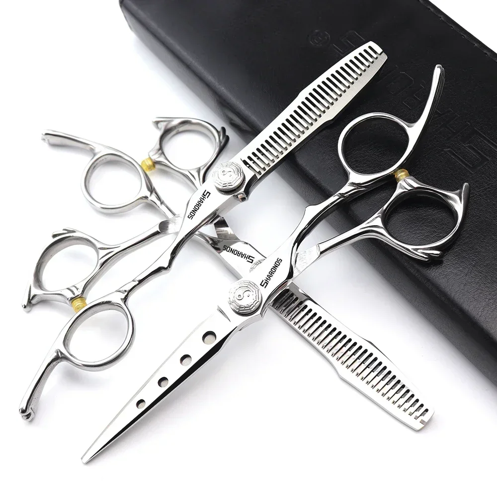 SHARONDS Professional Hairdressing Scissors 6 Inch Barber Specificlied Shears Dedicated Hairdresser Clippers Hair Cutting Tools