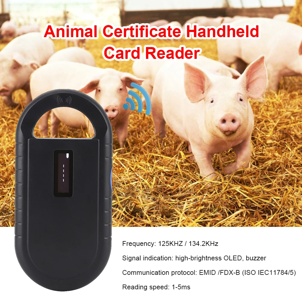 Pet ID Reader 134.2kHz 125kHz USB Pet Cat Dog Microchip Scanner for ISO 11784/11785 Animal RDID USB Dog Cat Microchip Scanner