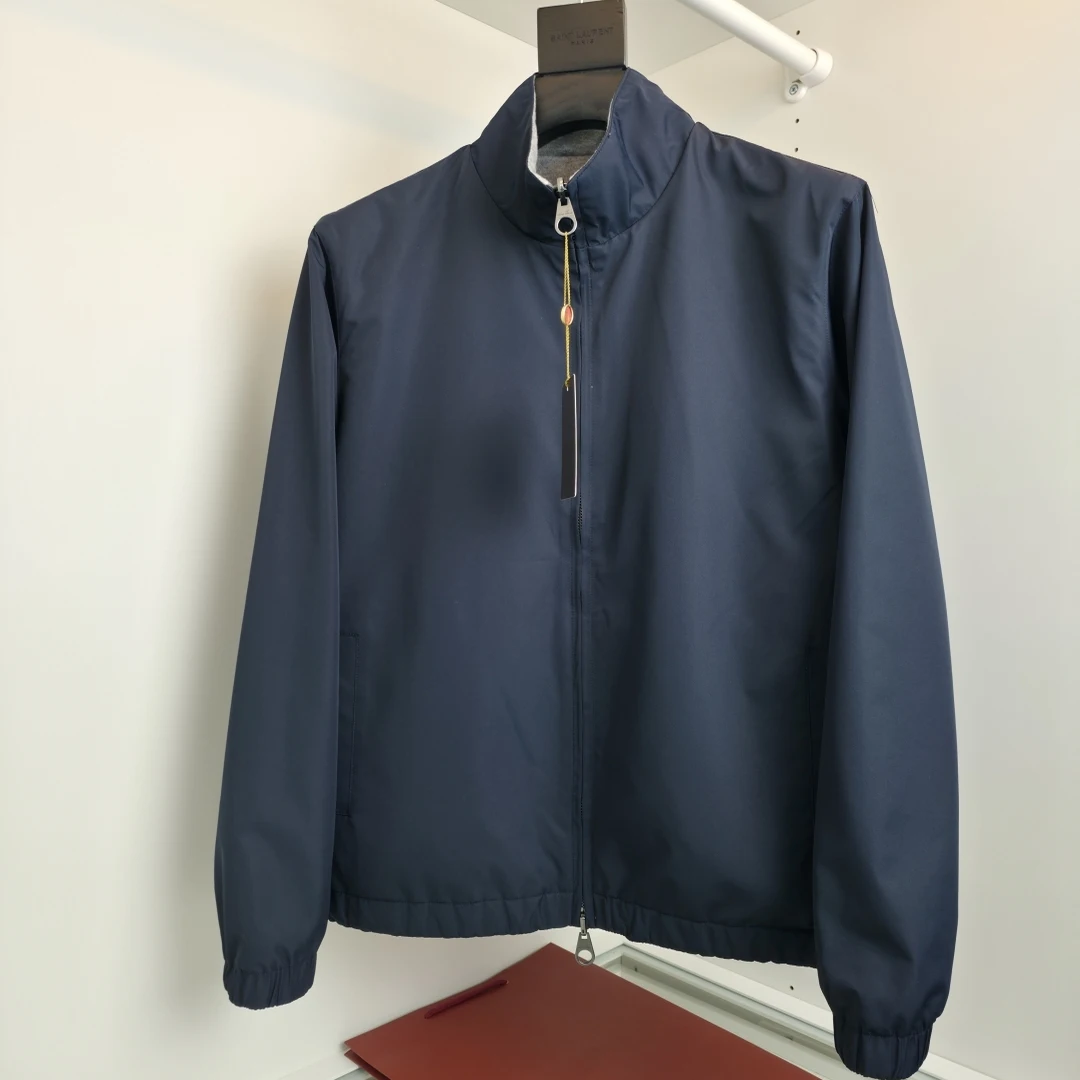 سترة كاجوال من مزيج الصوف LP 25aw بلون سادة على الوجهين