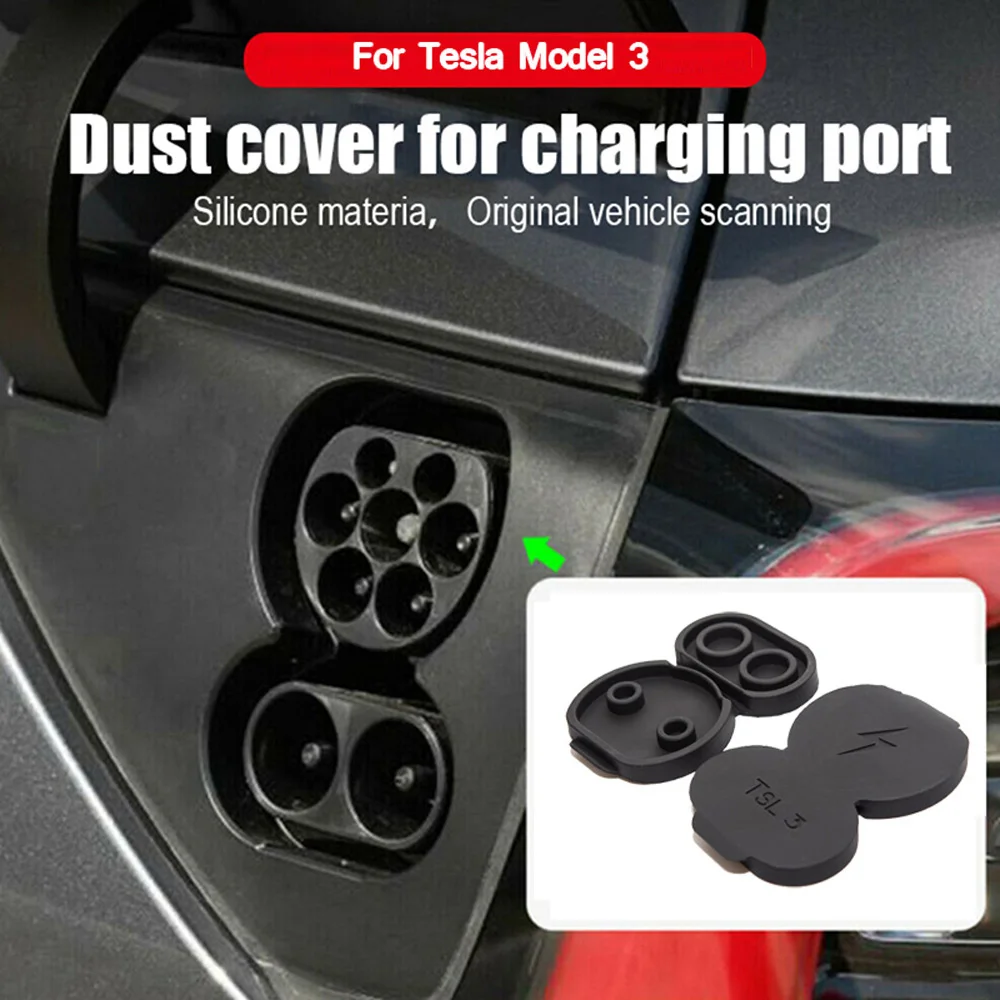 For Tesla Model 3 Accessories Europe Plug Car Charging Port Dust Protective Cover Car For Tesla Model3 2017- 2023