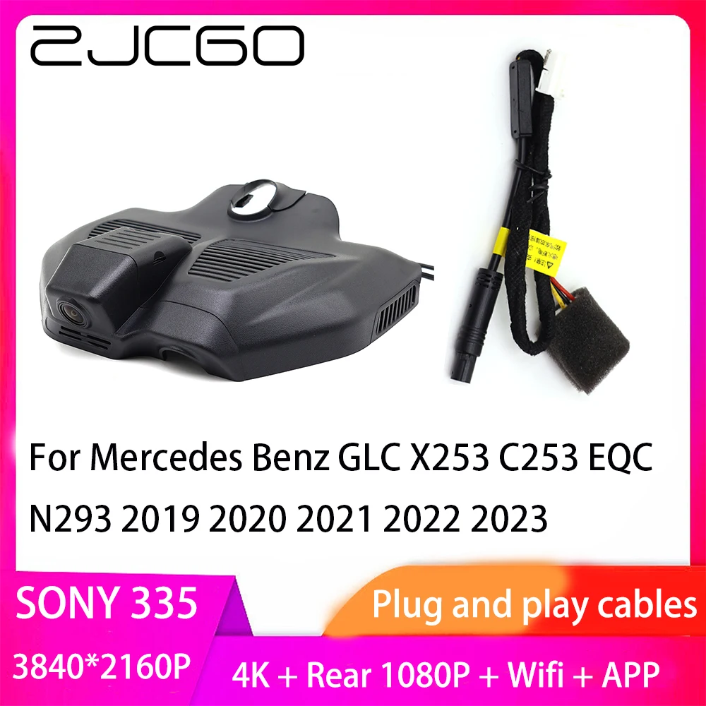 ZJCGO Plug and Play DVR Dash Cam UHD 4K 2160P Video Recorder for Mercedes Benz GLC X253 C253 EQC N293 2019 2020 2021 2022 2023