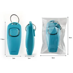 Clicker 2 en 1 silbato entrenamiento perros anti ladrido con llavero