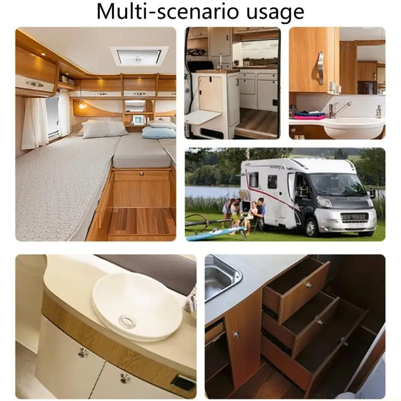 

J0MA Travel Trailer Cabinet Lock Easy Install Push To Open System For Secure Storage