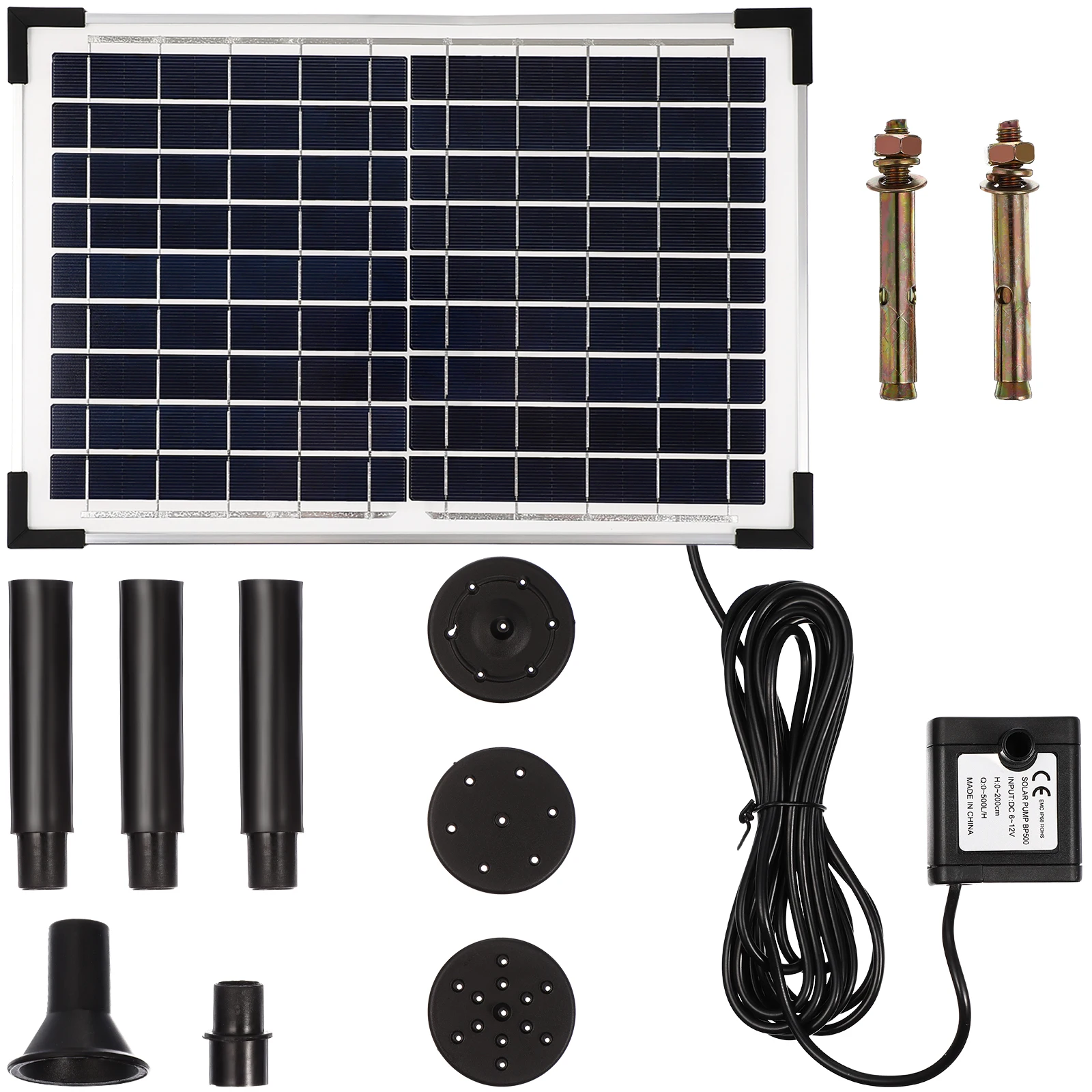

High Power Solar Water Fountain Pump 10W Submersible Outdoor Garden Pond Lawn Solar Powered Fountains Lightweight Portable Easy