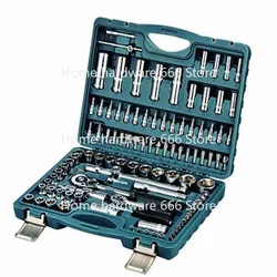 108 Piece Set Of Hardware Tools, Socket, Ratchet Wrench, Extension Rod Combination , Automobile And Motorcycle Maintenance