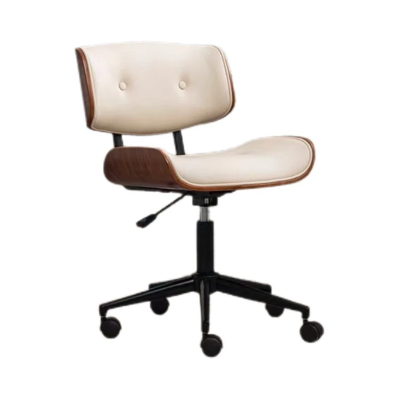 

Light luxury computer chair household solid wood small study chair simple sedentary swivel chair can be moved
