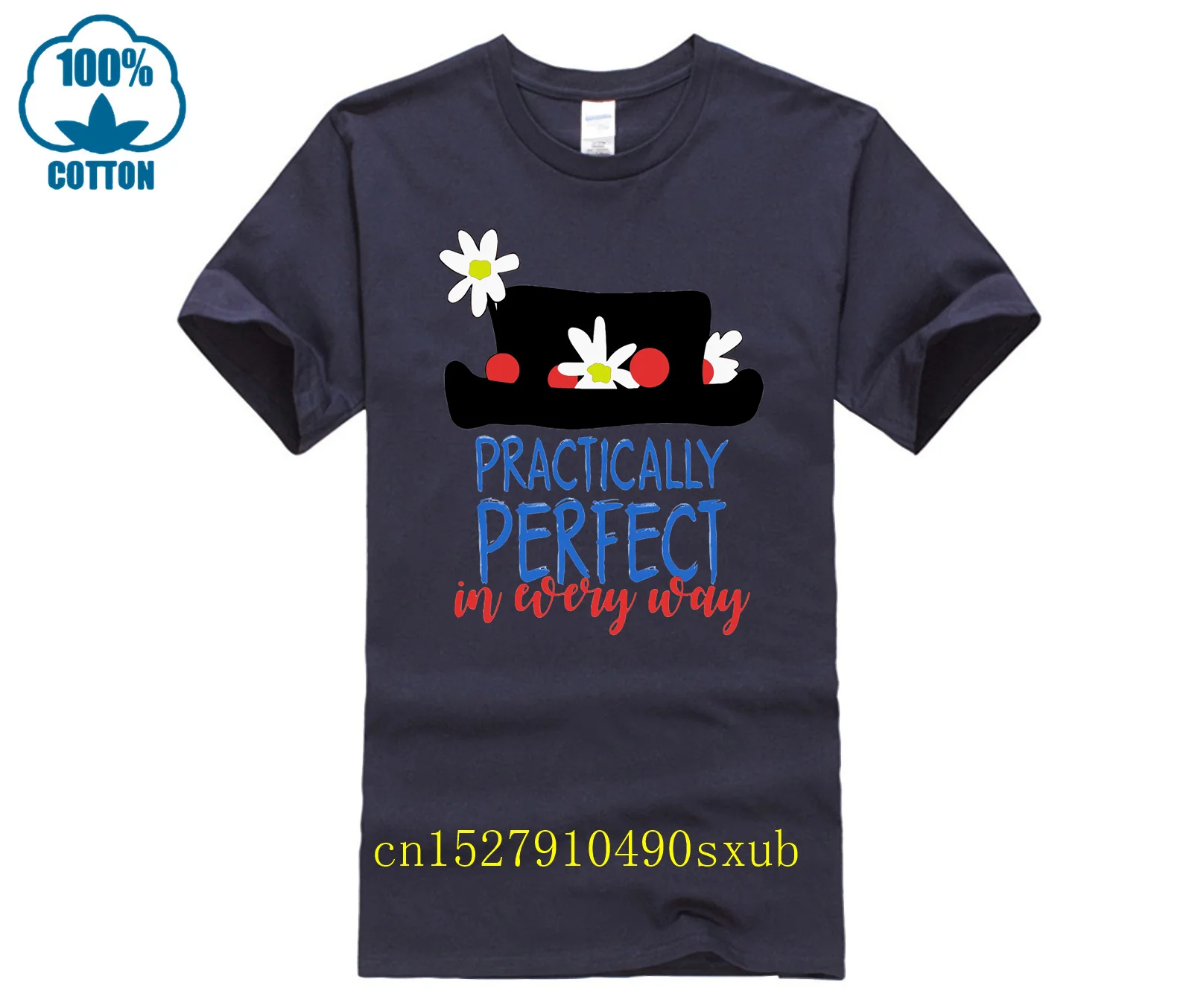 Mary Poppins T Shirt Knitted Tee Shirt O Neck Natural Crazy New Style Spring Standard nederland