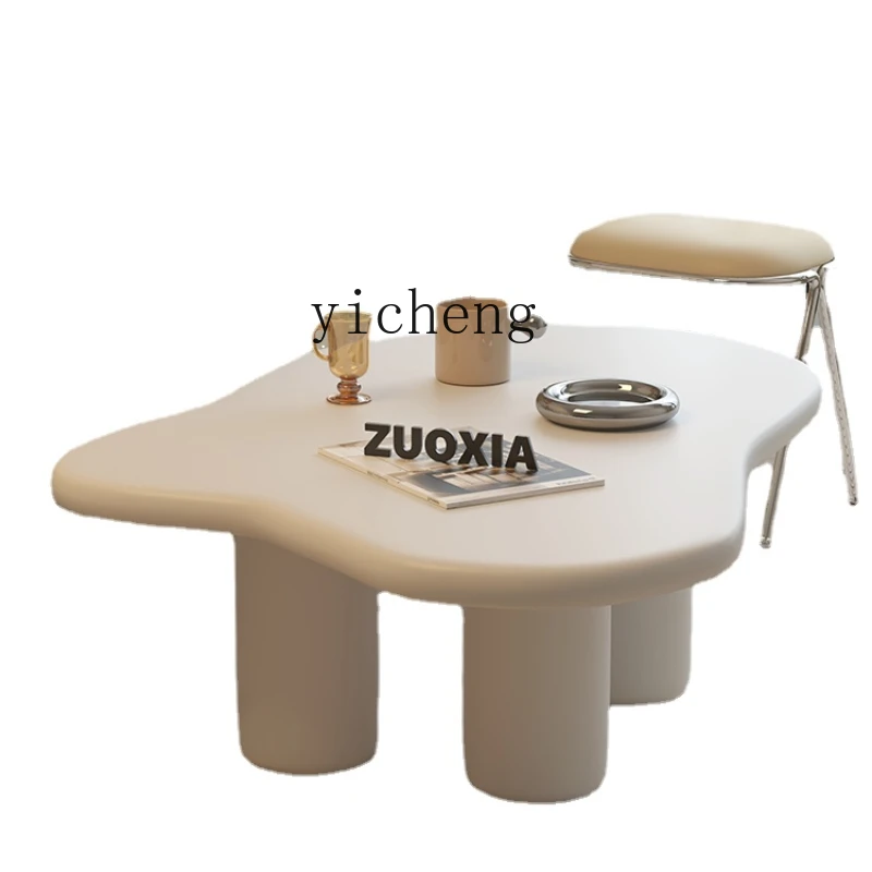 

Zk Cloud Coffee Table Nordic Simple Living Room Low Table Cream Style Home Small Apartment Table