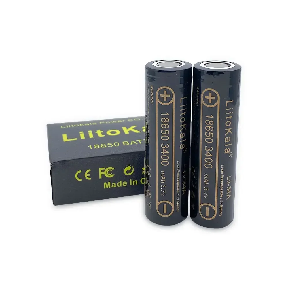 100% Original high quality Liitokala 18650 battery 3.7V 3400mAh 18650 rechargeable batteries  for flashlight