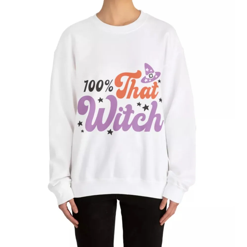 

2024 Fall/Winter Witch Halloween Pattern Printed Hoodie Fun Shirt Comfortable Hip Hop Streetwear Y2K Pullover Harajuku