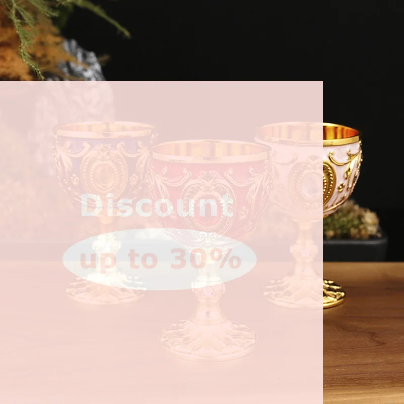 [1PCS Timeless Embossed Metal Chalice Goblet Vintage Wine Champagne Liqueur Cup Perfect For Bars Restaurants Home Decor]