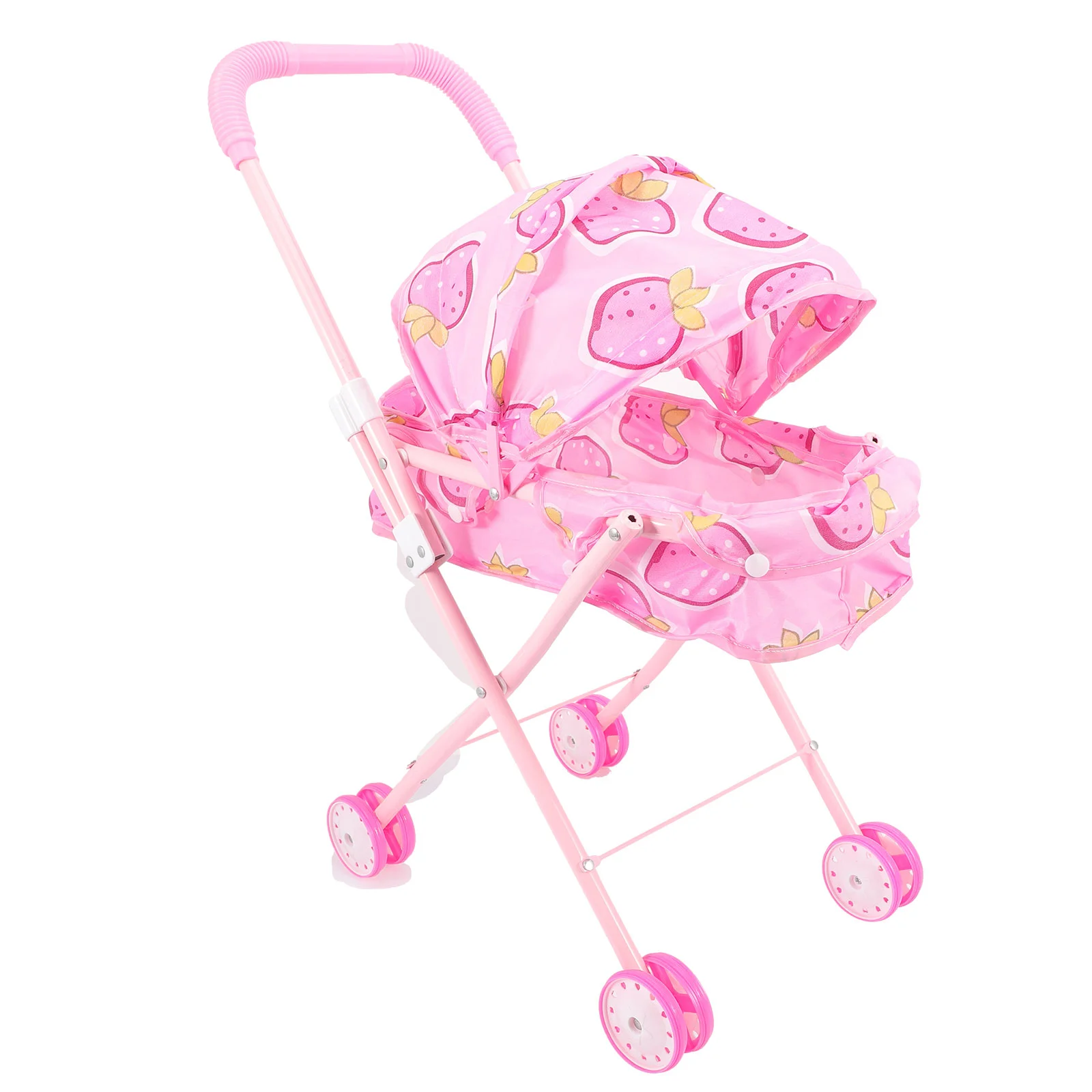 Simulação Stroller Modelo Playset para Crianças, Acessórios Boneca, Baby Doll Trolley, Fingir brinquedo para menina