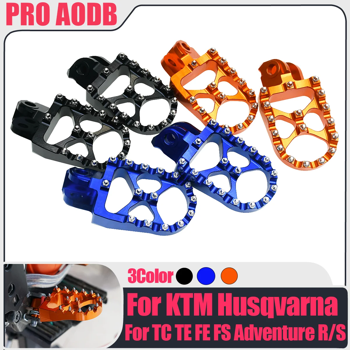 

For Husqvarna BETA Motocross TC TE FS Sturdy and Durable Foot Rests Pedals RR X for KTM SX EXC XC SMC ADV for GASGAS ES SM
