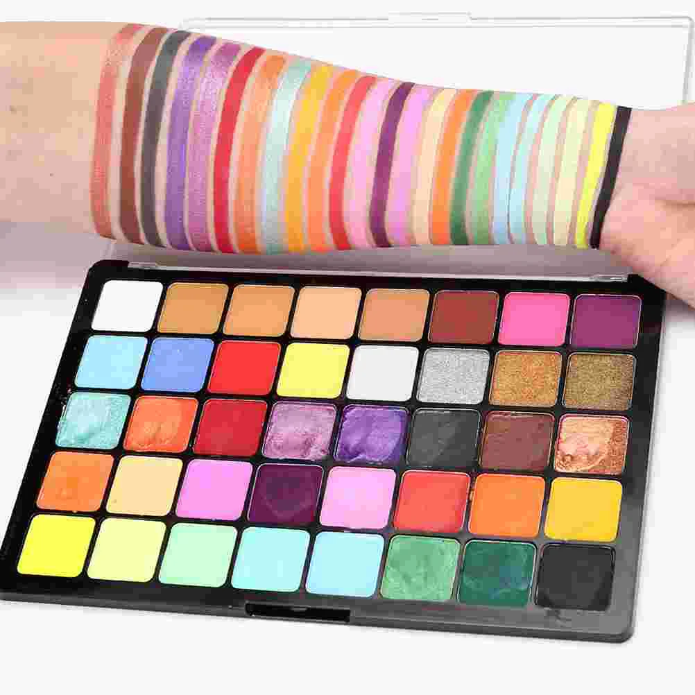 Water Soluble Body Paint Shining Makeup Face Paints Painting Palette Non-toxic Kit for Kids Pigment Powder