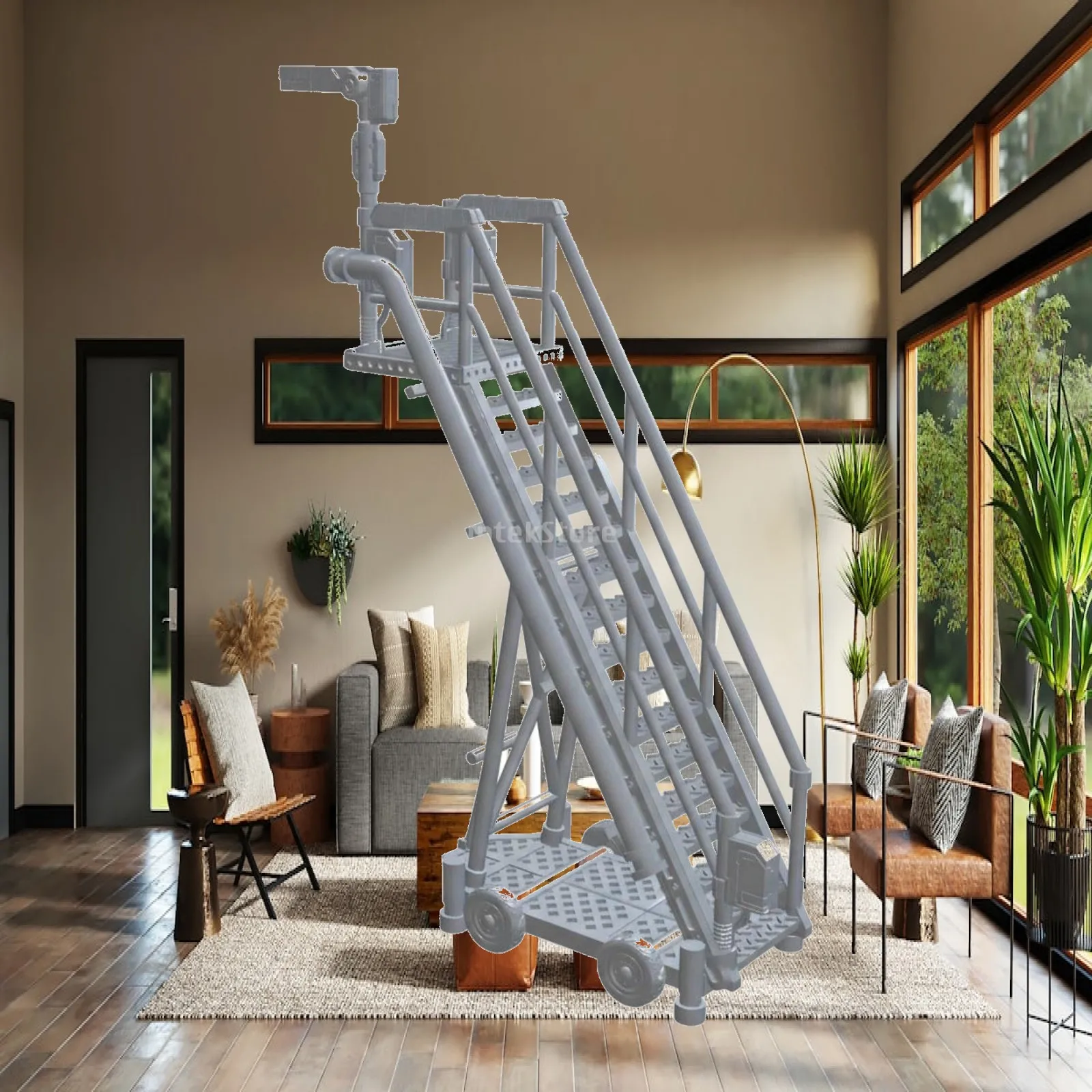 Resin Ladder Platform Diorama Accessory for Sci Fi Mecha Display Vertical Structure Model Scenery Kit